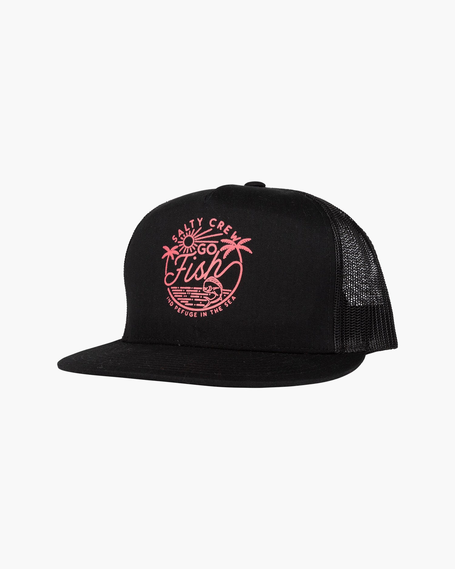 Salty Crew Womens - Go Fish Black Trucker Hat