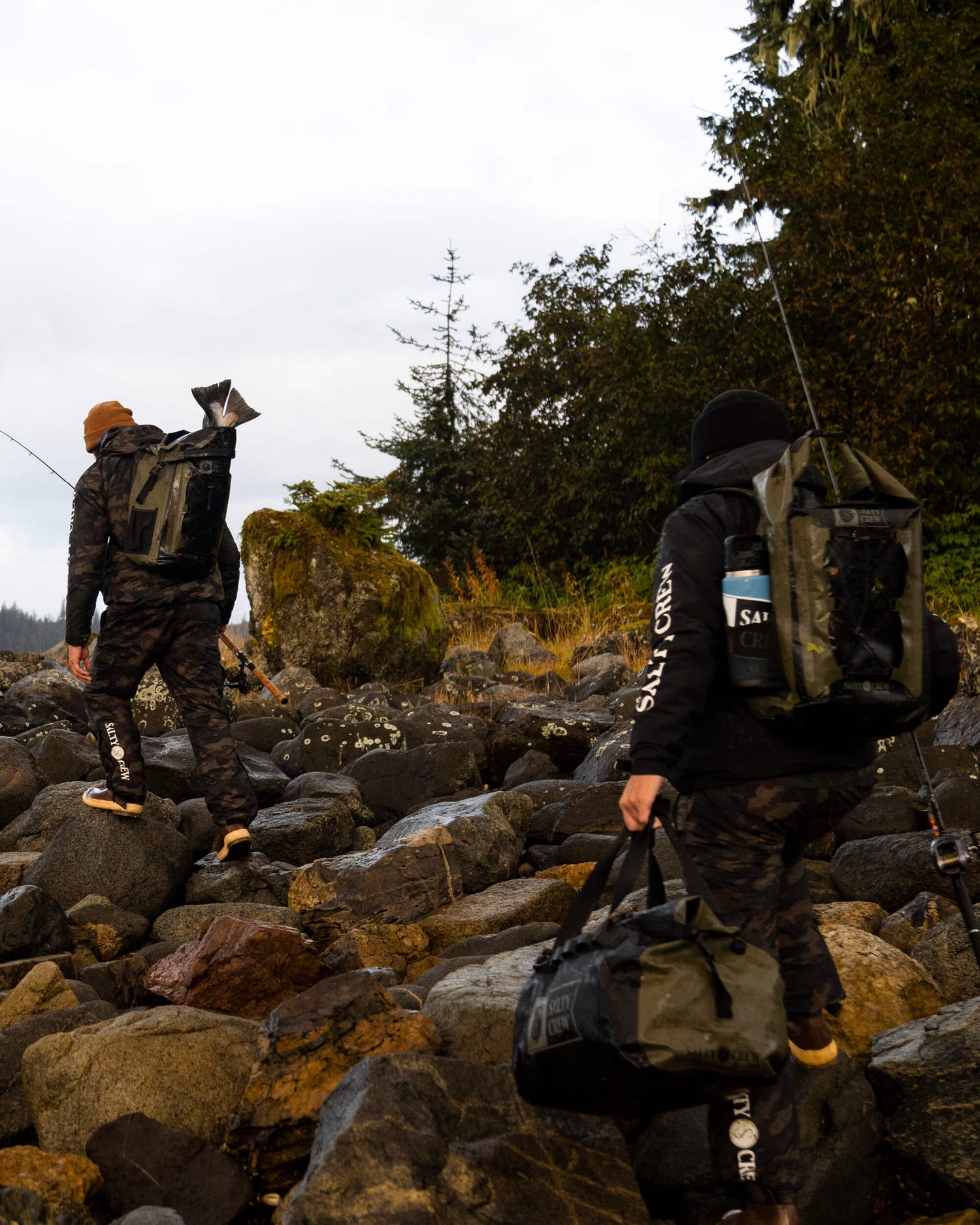 Salty Crew Men - Voyager Black/Military Duffle Bag